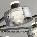 GobekUsa Glass LED Chandelier: Modern Minimalist Copper Pendant Light for Living Room & Bedroom