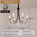 GobekUsa Black Metal Led Candle Chandelier Pendant Lights for Chic Home Decor