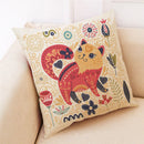 GobekUsa Cartoon Cat Linen Pillowcase: Modern Home Decor for Sofa, Kids Room, Bed