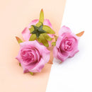 GobekUsa Artificial Silk Roses Head Set for Wedding Home Decor DIY Wreath & Christmas