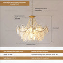 GobekUsa Cream Wind Crystal Chandelier - Elegant French Design for Luxury Living Spaces