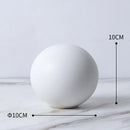 GobekUsa Cube Round Statue Decor Ceramic Ornament Sculpture Artwork for Desk & Room