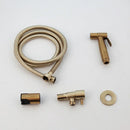 GobekUsa Brushed Gold Bidet Faucet Hand Spray Wall Mounted Dual Water Way Mixer