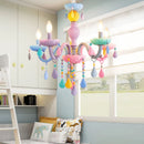 GobekUsa Crystal Chandelier Modern Macaron Color Children Room Luminaire