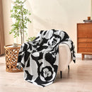 GobekUsa Camellia Knitted Blanket: Soft Spring/Summer Office Nap Sofa High-End Single Quilt