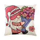 GobekUsa Cartoon Cat Linen Pillowcase 45x45cm Couple Love Cushion Covers for Living Room