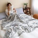 GobekUsa Bamboo Four Layer Gauze Summer Quilt - Cool & Refreshing Thin Blanket