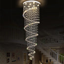 GobekUsa Large Spiral Crystal Chandelier Lighting Fixture for Staircase