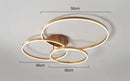 GobekUsa Golden Coffee LED Ceiling Light with Acrylic Lampshade for Creative Living Room Fixtures