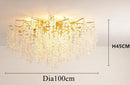 GobekUsa Crystal Money Tree Chandelier - Modern LED Suspension Light for Luxury Living Areas