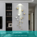 GobekUsa Gold Ball Wall Hanging Ornaments Spherical Crafts Room Decor Display Pendants