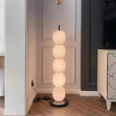 GobekUsa Gourd String Floor Lamp, White Glass Lampshade, Designer Nordic Floor Light