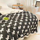 GobekUsa Butterfly Jacquard Double-Layer Wool Blanket: Soft & Warm for Autumn/Winter