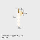 GobekUsa Glass Bedside LED Wall Lamp for Parlor, Hotel & Home Lighting