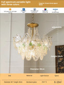 GobekUsa Glass Dining Room Chandelier: Retro French Style for Living & Master Bedroom