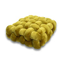 GobekUsa Knot Square Pillows: Handmade Decor for Living Room, Bedroom, Office in Grey