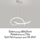 GobekUsa LED Chandelier Light: Modern Aluminum Acrylic Pendant for Dining Room & Restaurant