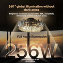 GobekUsa Gold Crystal Ceiling Chandelier: Luxury Modern LED Pendant for Home Décor