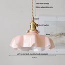 GobekUsa Green Flower Glass Pendant Light - Modern Kitchen Bar Restaurant Hanging Lamp