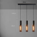 GobekUsa Industrial Cement Metal Pendant Light for Home & Dining, LED Hanging Lamp