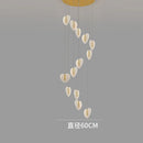 GobekUsa Love Chandelier: Luxury Crystal Gold Lighting for Staircase & Living Room