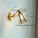 GobekUsa Clear Glass LED Wall Lights Pull Chain Switch Modern Bedside Lamp