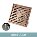GobekUsa Brass Square Floor Drain 10x10cm for Bathroom Shower with Insect-Proof Deodorant