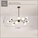 GobekUsa Gold Black LED Ceiling Chandelier for Living Room Bedroom Lighting Fixtures