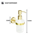 GobekUsa Brushed Gold Bathroom Set: Towel Bar, Toilet Paper Holder, Hook - Wall Mount Kit