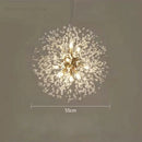 GobekUsa Dandelion Crystal Chandelier: Modern Nordic Style LED Pendant Light for Living Room