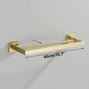 GobekUsa Brushed Gold Bathroom Set: Towel Bar, Robe Hook, Shelf, Tissue Holder & Accessories