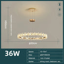 GobekUsa Crystal Ring LED Chandelier: Modern Luxury Pendant Lamp for Home Decor