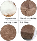 GobekUsa Corduroy Floor Seat Cushion Pad for Adults – Large, Soft Square Pouf for Comfort
