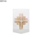 GobekUsa Acrylic Geometric Display Box Desk Ornament Metal Sculpture Room Decor