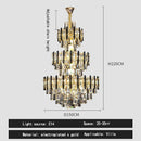 GobekUsa Crystal Hollow Villa Chandelier: Modern Luxury Pendant Light for Living Room and Hotel Lobby