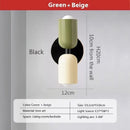 GobekUsa Cream 2Head Macaron LED Wall Lamp in Black for Home Decor