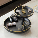 GobekUsa Double-Layer Coffee Table Tray: Stylish Storage Box for Cosmetics, Keys, and Decor