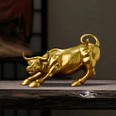 GobekUsa Bull of Fortune Resin Sculpture for Office Desk Feng Shui Decoration