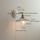 GobekUsa LED Ceramic Wall Lamp with Copper Arm for Bedroom Bathroom Mirror