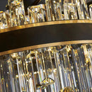 GobekUsa Light Luxury Crystal Chandelier Pendant Lights Set - Modern LED Dimmable Lustre Combination