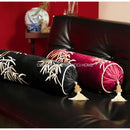 GobekUsa Bamboo Leaves Embroidery Bolster Pillow Covers - 18x55cm
