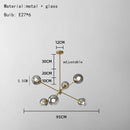 GobekUsa Glass Chandelier with Metal Frame for Parlor, Dining Room, and Bedroom Lighting
