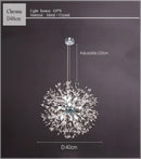 GobekUsa Dandelion Chandelier LED Sparkle Ball Crystal Lighting for Restaurant & Living Room