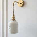 GobekUsa Ceramic LED Wall Sconce Light Fixture with Pull Chain Switch