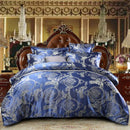 GobekUsa Jacquard Satin Luxury Bedding Set - Queen Size Luxe Duvet Cover Set