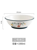 GobekUsa Bone China Rice Noodles Bowl and Dinner Plate Set