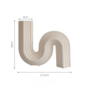 GobekUsa Geometric Ceramic Vase | S Shape Desk Decor | Home Decoration Accessories