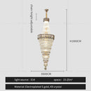 GobekUsa Crystal Chandelier: High-End Duplex & Spiral Staircase Light for Luxury Living Spaces