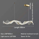 GobekUsa Gold Acrylic LED Pendant Lamps - Nordic Design for Home Decor Lighting