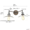 GobekUsa Glass 2-Light Wall Sconce with Pull Chain Switch for Bedroom and Bathroom